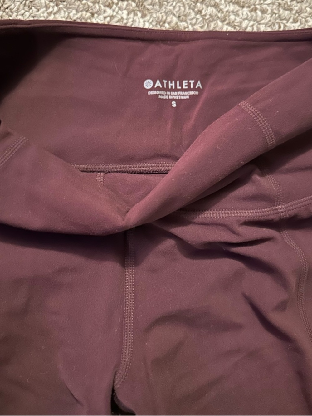 Athleta Maroon High-Rise Performance Leggings
